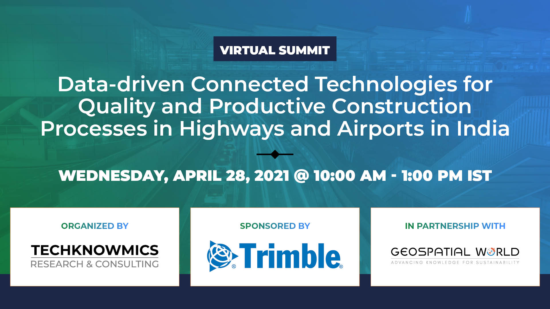 Data-driven connected technologies for quality and productive construction processes in highways and airports in India
